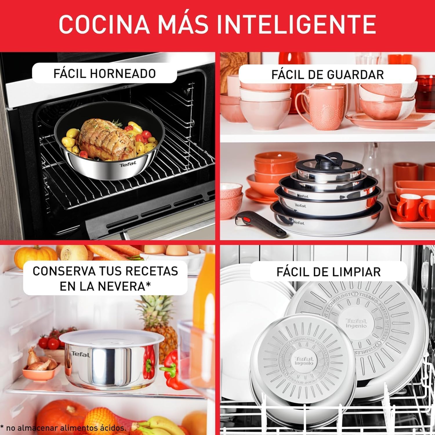 Thumbnail 5 de Tefal Ingenio Emotion Juego de 3 sartenes 22/24/28 cm