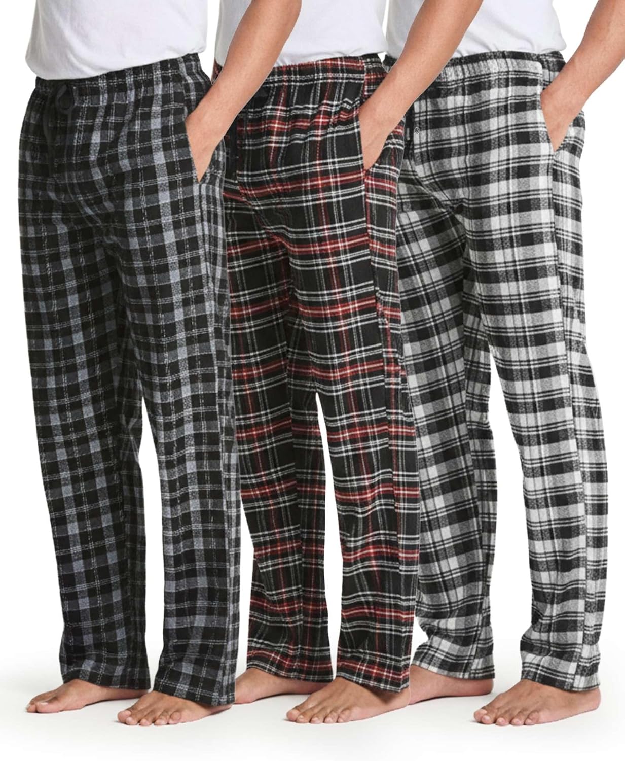 Thumbnail 6 de Real Essentials 3 Pack Pajama Pants, Big & Tall