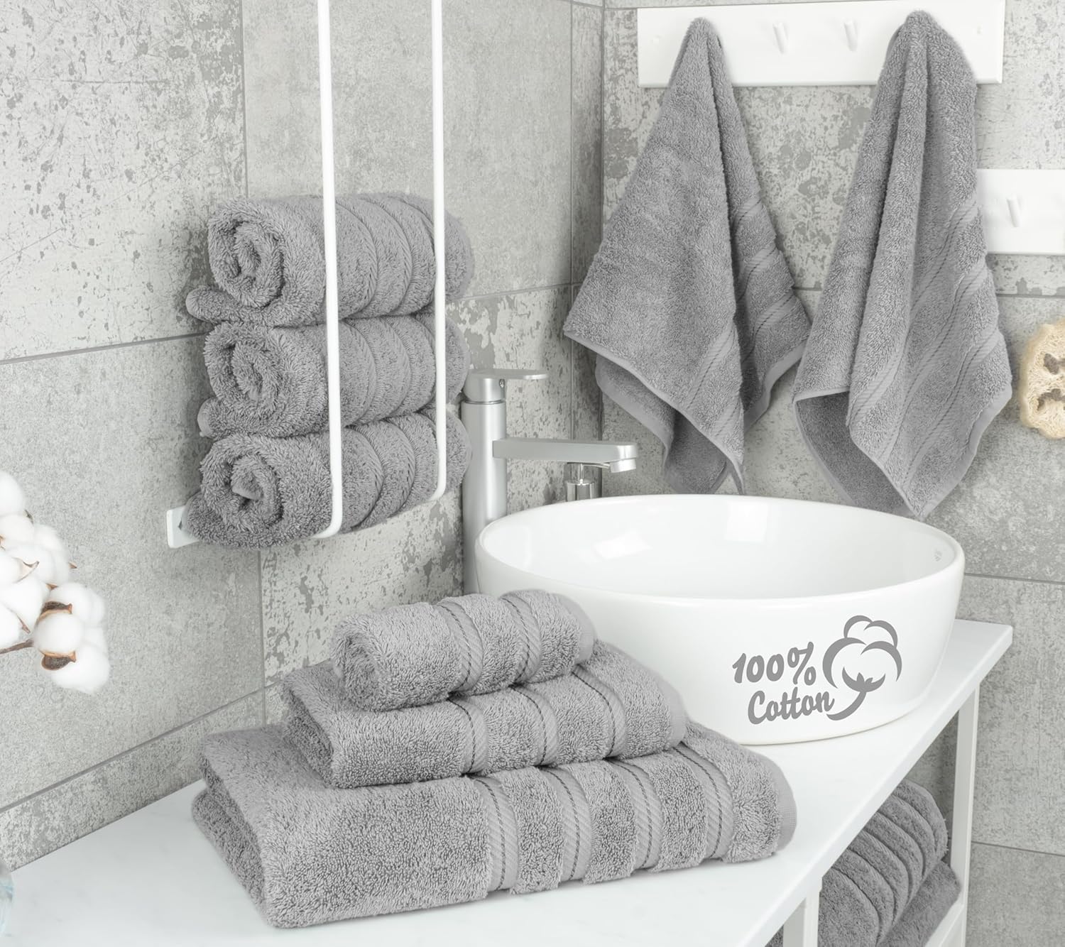 Thumbnail 1 de American Soft Linen Towel Set 600 GSM