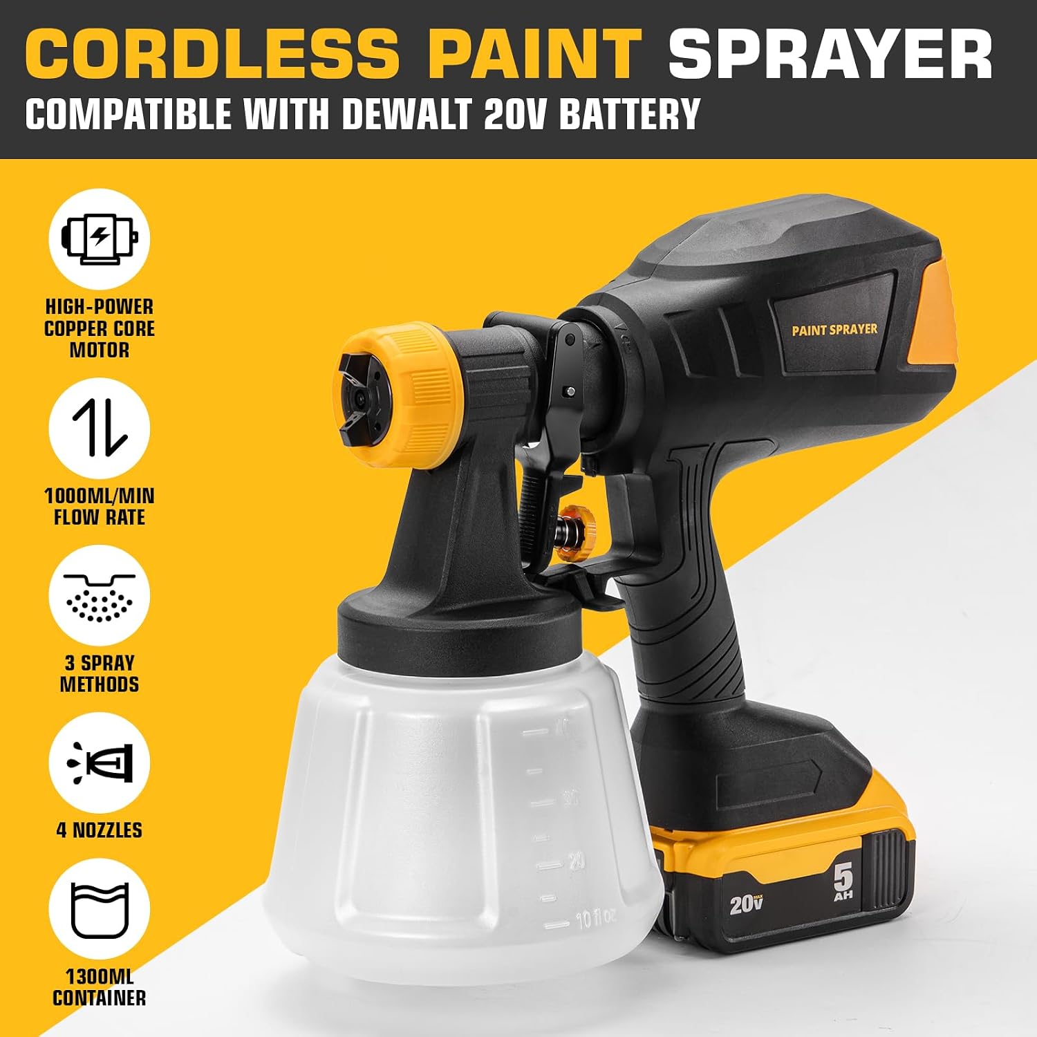 Detalle 2 de Cordless Paint Sprayer with 1,300 mL Container