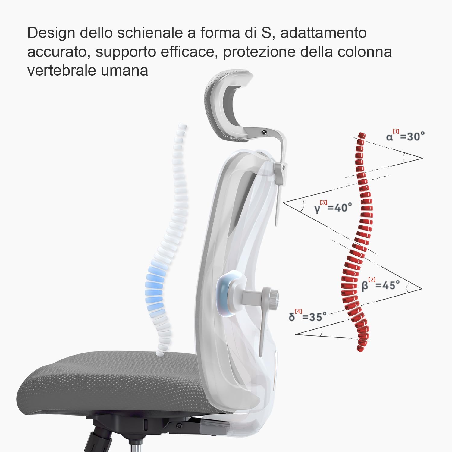 Thumbnail 6 de SIHOO M18: Sedia Ufficio Ergonomica con Supporto Lombare, Poggiatesta e Braccioli Regolabili