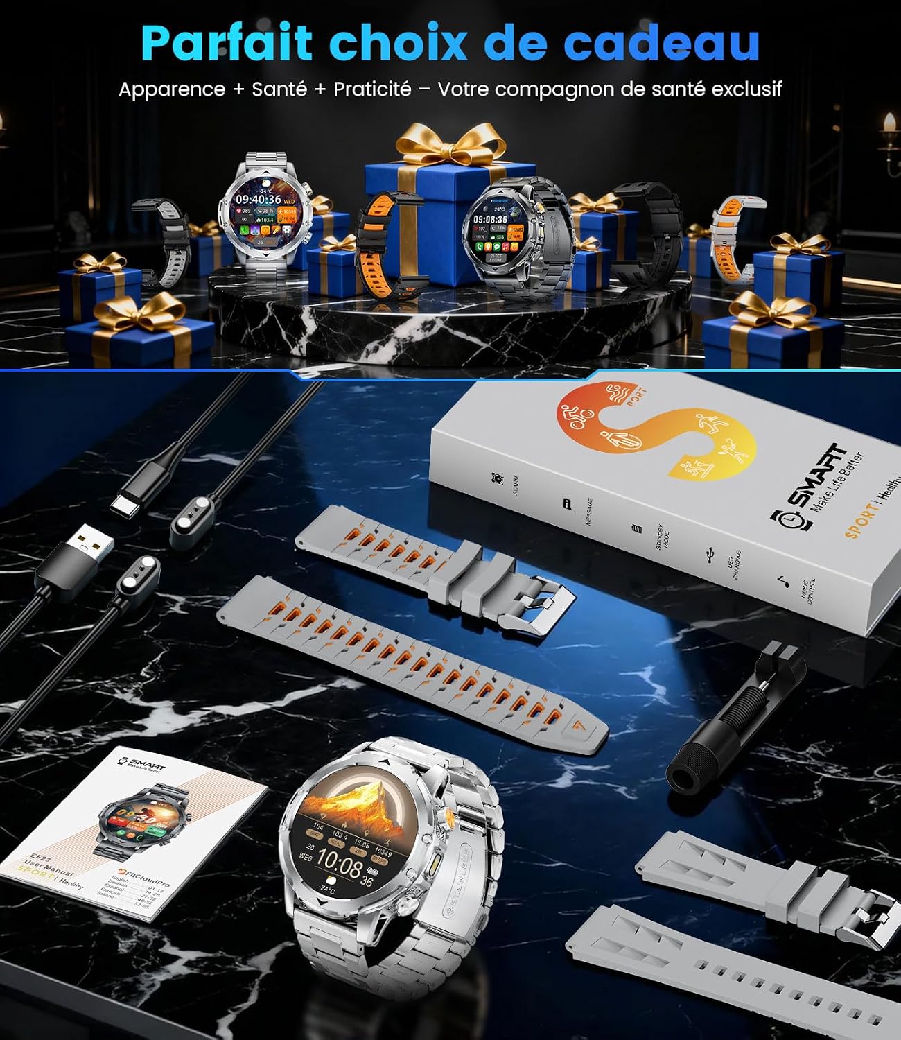 Thumbnail 6 de LIGE SMART Montre Connectée 1000mAh