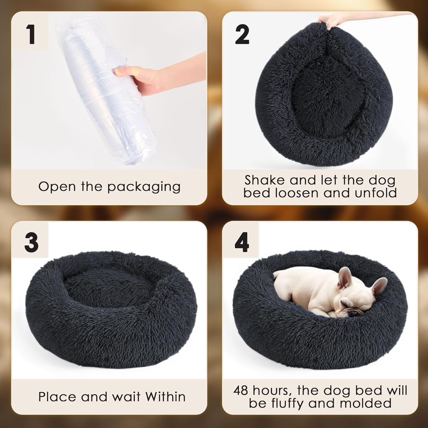 Thumbnail 5 de LUOJINYI Hundebett Flauschig 60 cm