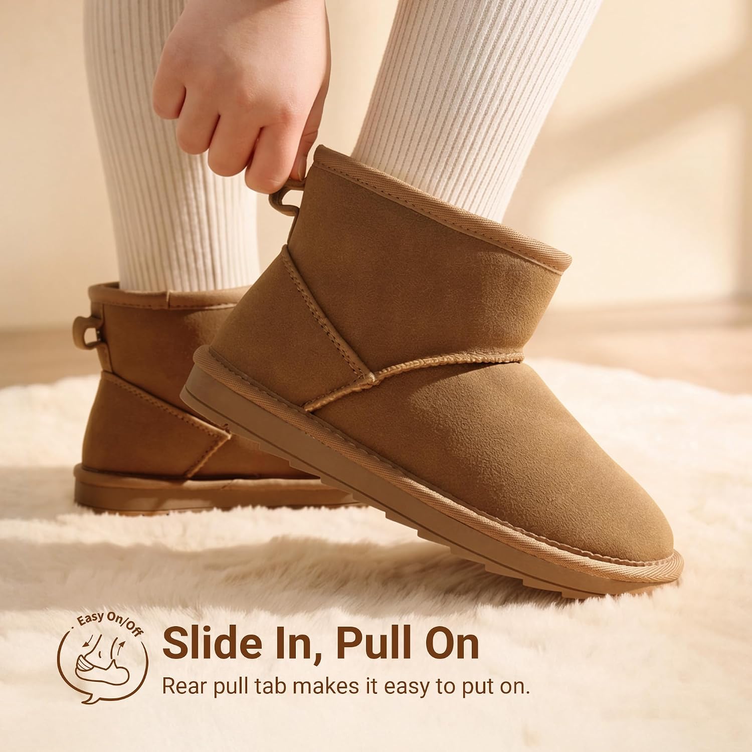 Detalle 2 de DREAM PAIRS Kids’ Winter Boots with Faux Fur Upper