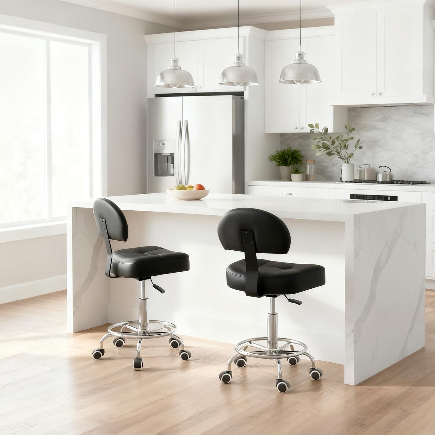 Detalle de Rollhocker mit Lehne 51 bis 64 cm