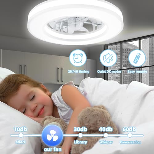 Thumbnail 4 de Koueers Ventilador de Techo con Luz 30W – RGB LED, Silencioso, Control Remoto y Mando, Ideal para Cocinas de 10–13 m²