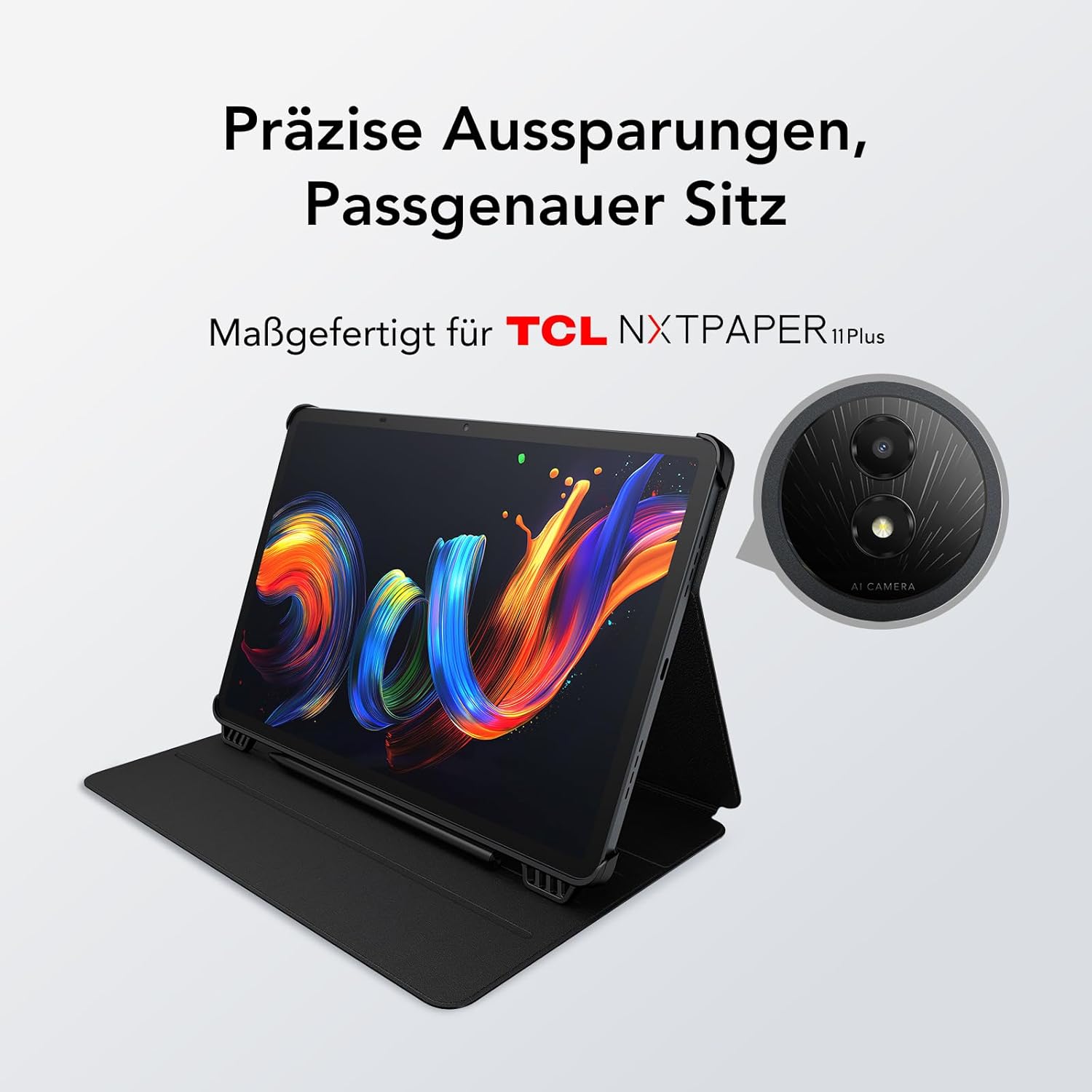 Thumbnail 3 de TCL NXTPAPER 11 Plus Flip-Colio aus PU-Leder – 3 verstellbare Winkel, magnetische Stylus-Halterung, Auto Sleep/Wake
