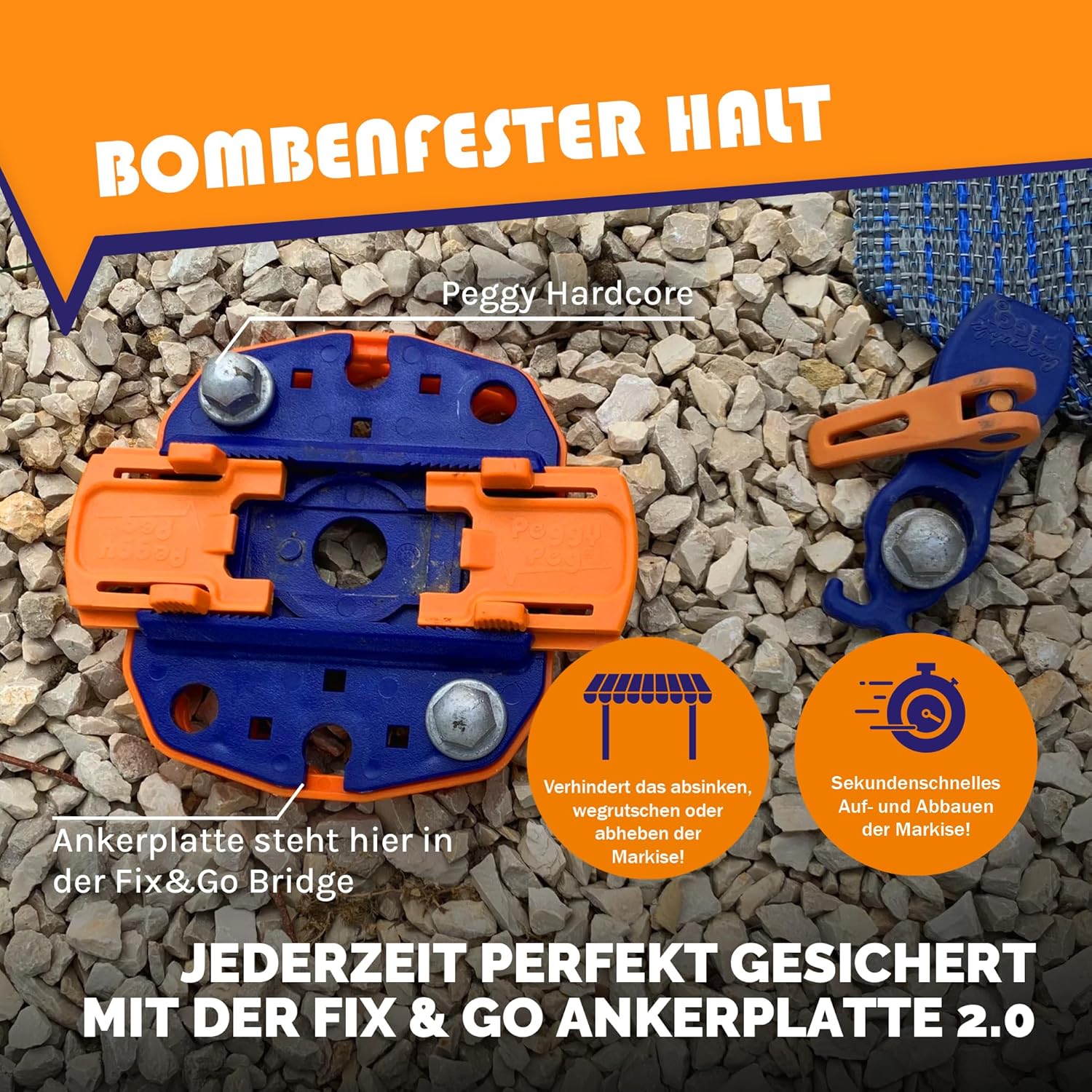 Thumbnail 4 de Peggy Peg – Fix&Go Anker Platte 2.0 zur Fixierung von Stützfüßen