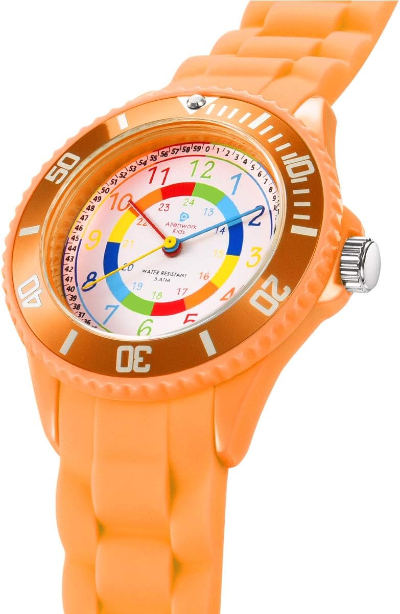 Thumbnail 2 de Alienwork Montre Pédagogique pour apprendre l'heure – 5 ATM, résistant et coloré