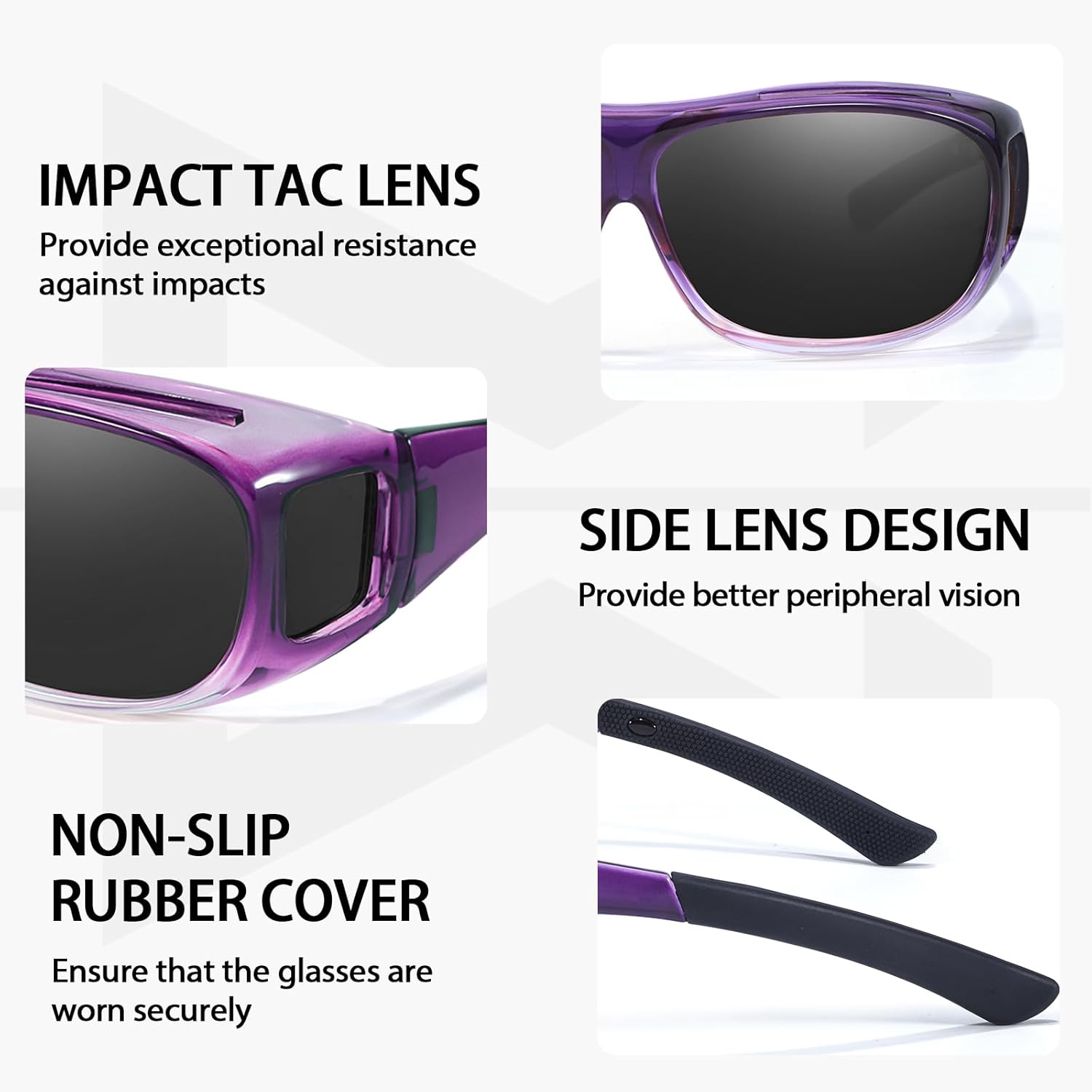 Thumbnail 5 de Myiaur over-glasses polarised wraparound sunglasses with UV400 protection
