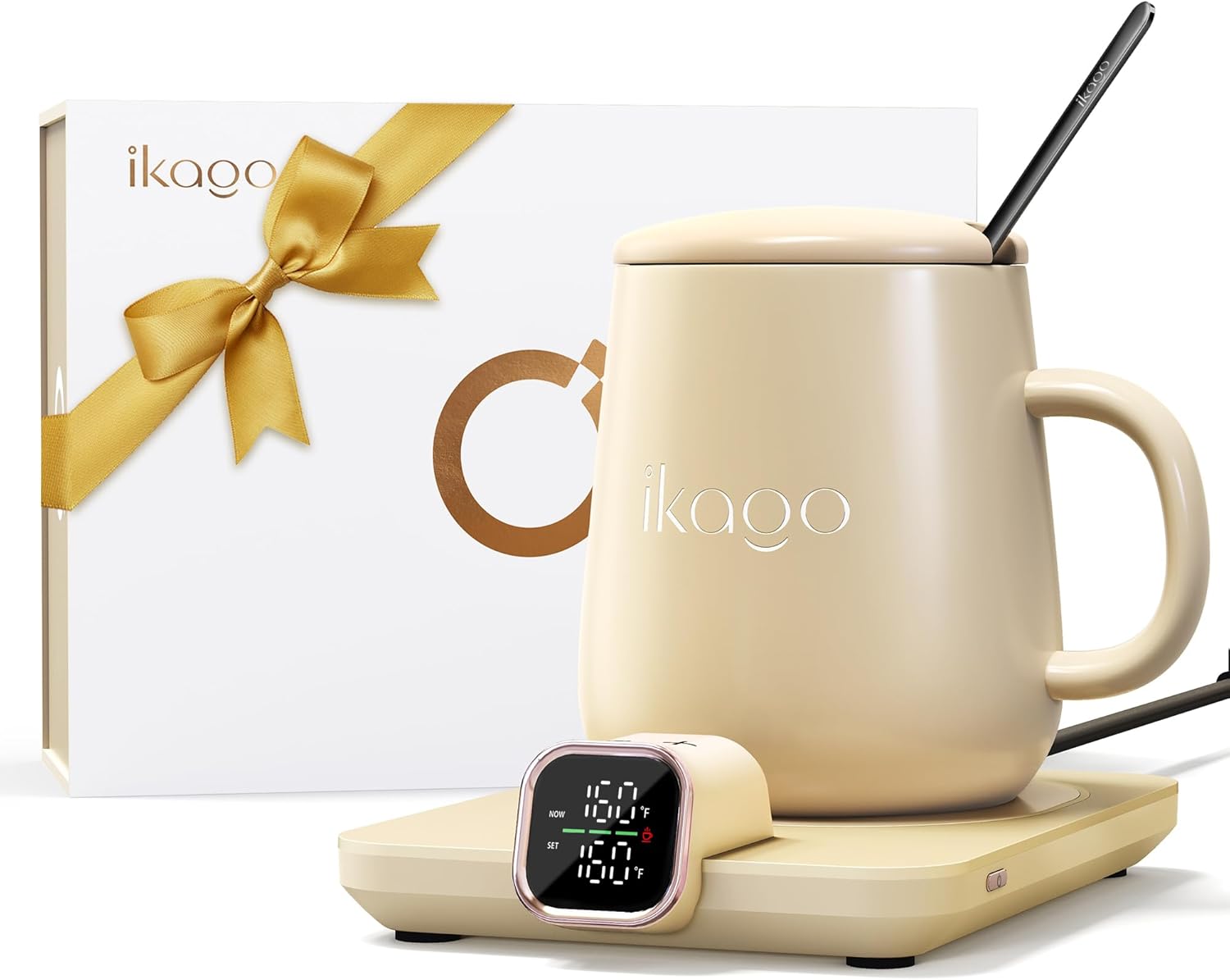 Detalle de Coffee Mug Warmer Set with 15oz Ceramic Heated Mug ⚡