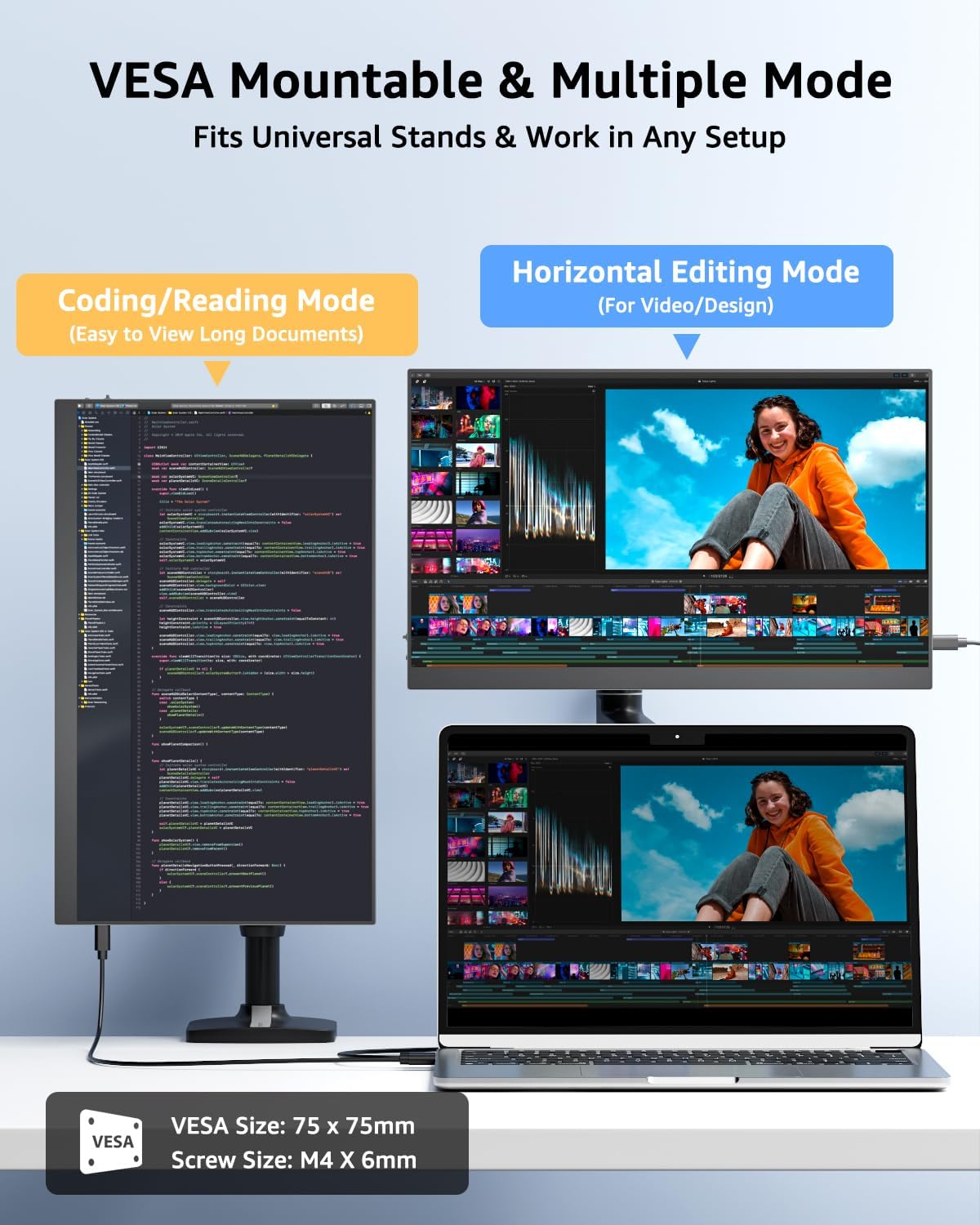 Thumbnail 5 de Yodoit Portable Monitor 15.6" FHD IPS display