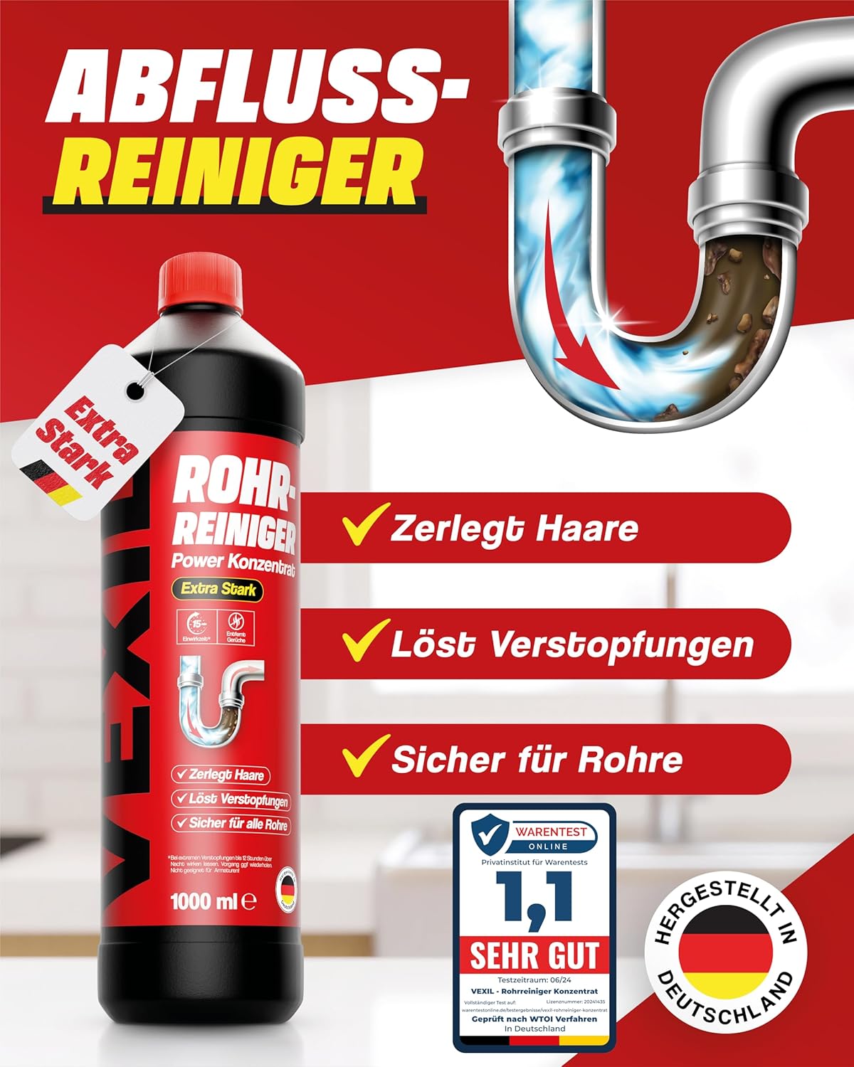 Detalle 2 de VEXIL Rohrreiniger Profi 1L Power Konzentrat