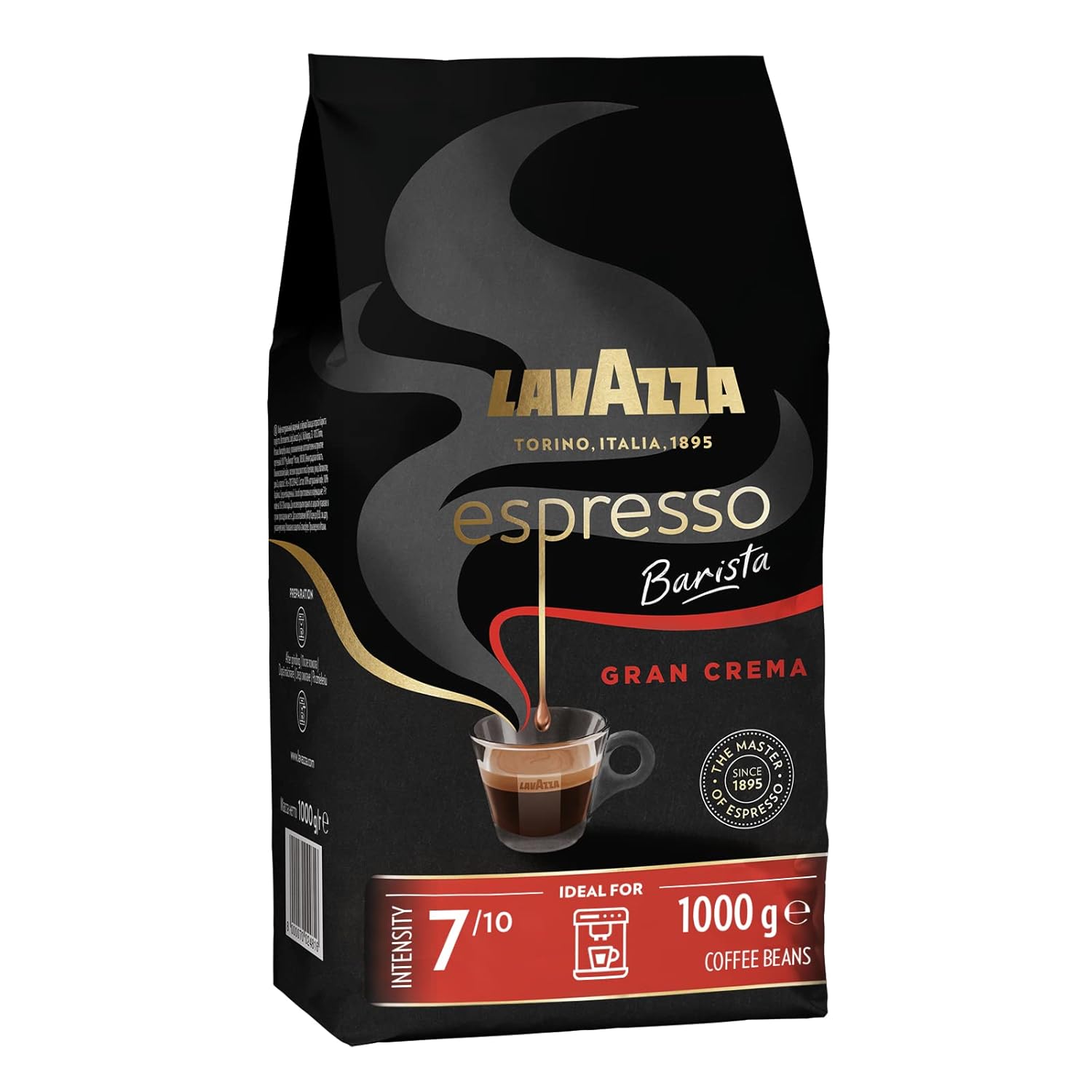 Detalle de Lavazza Espresso Barista Gran Crema – Trommelgeröstete Kaffeebohnen, 1 kg