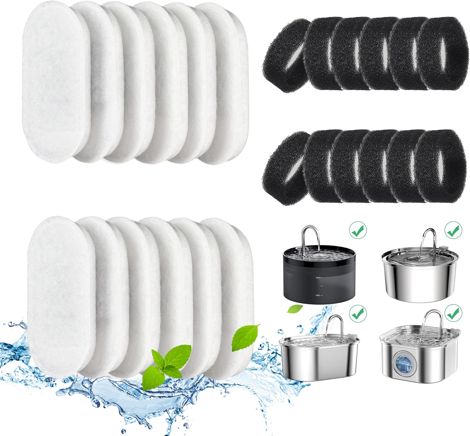 Detalle de DOOOB DOOOB Katzenwasserfilter 24 Stück