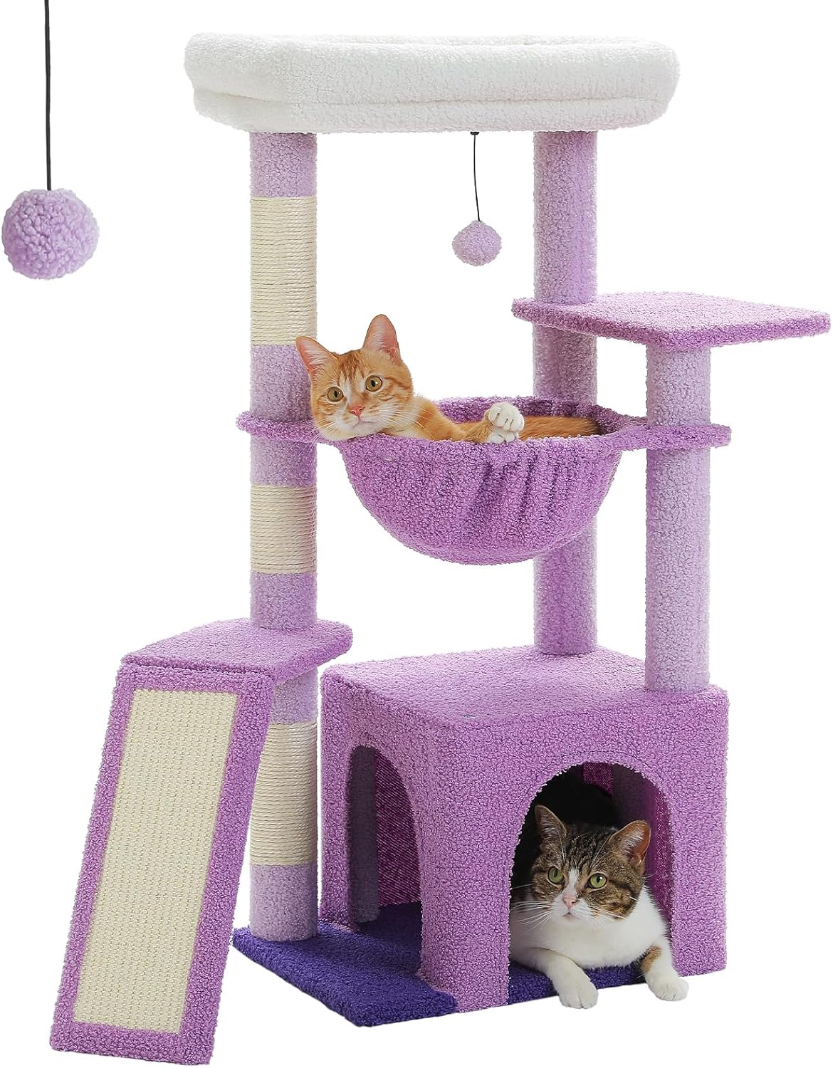 Thumbnail 6 de PAWZ Road Cactus Cat Tree for Indoor Cats – 90cm with Large Condo, Hammock & Perch