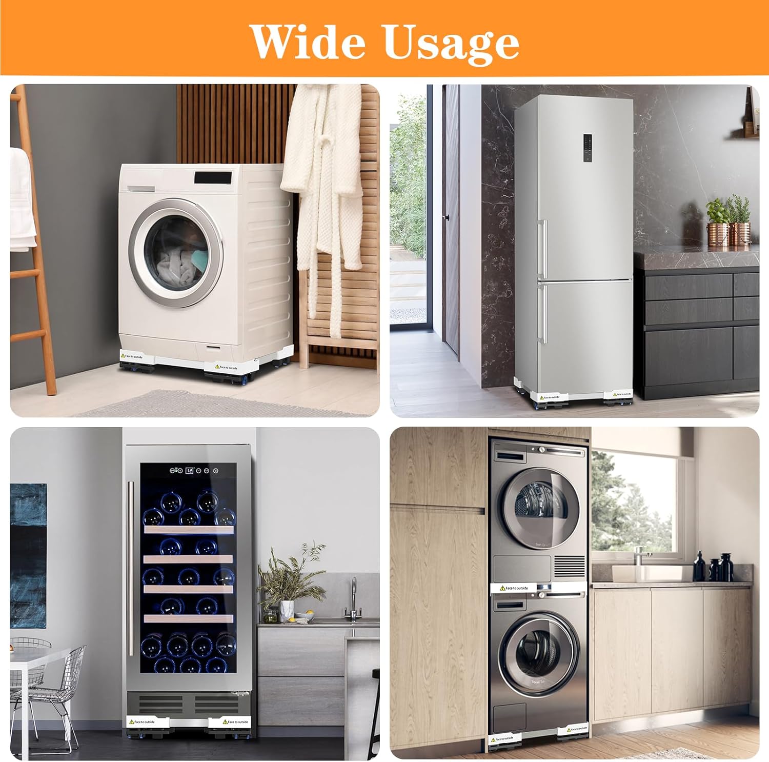 Thumbnail 5 de NIUXX base universelle pour machine à laver avec anti-vibration et freins réglables (42 à 69 cm)