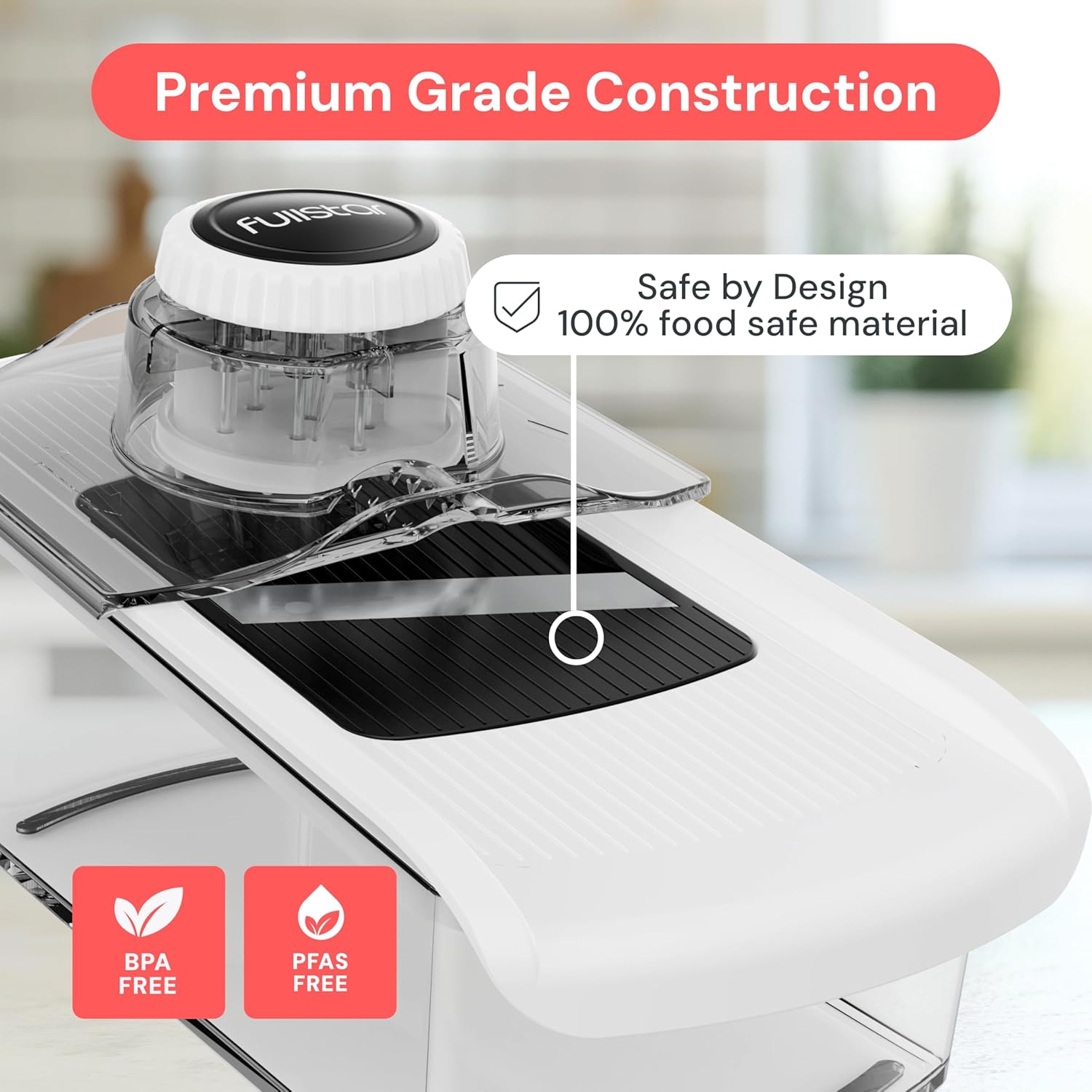 Detalle de Fullstar 6-in-1 Mandoline Slicer (White) with Safety Glove