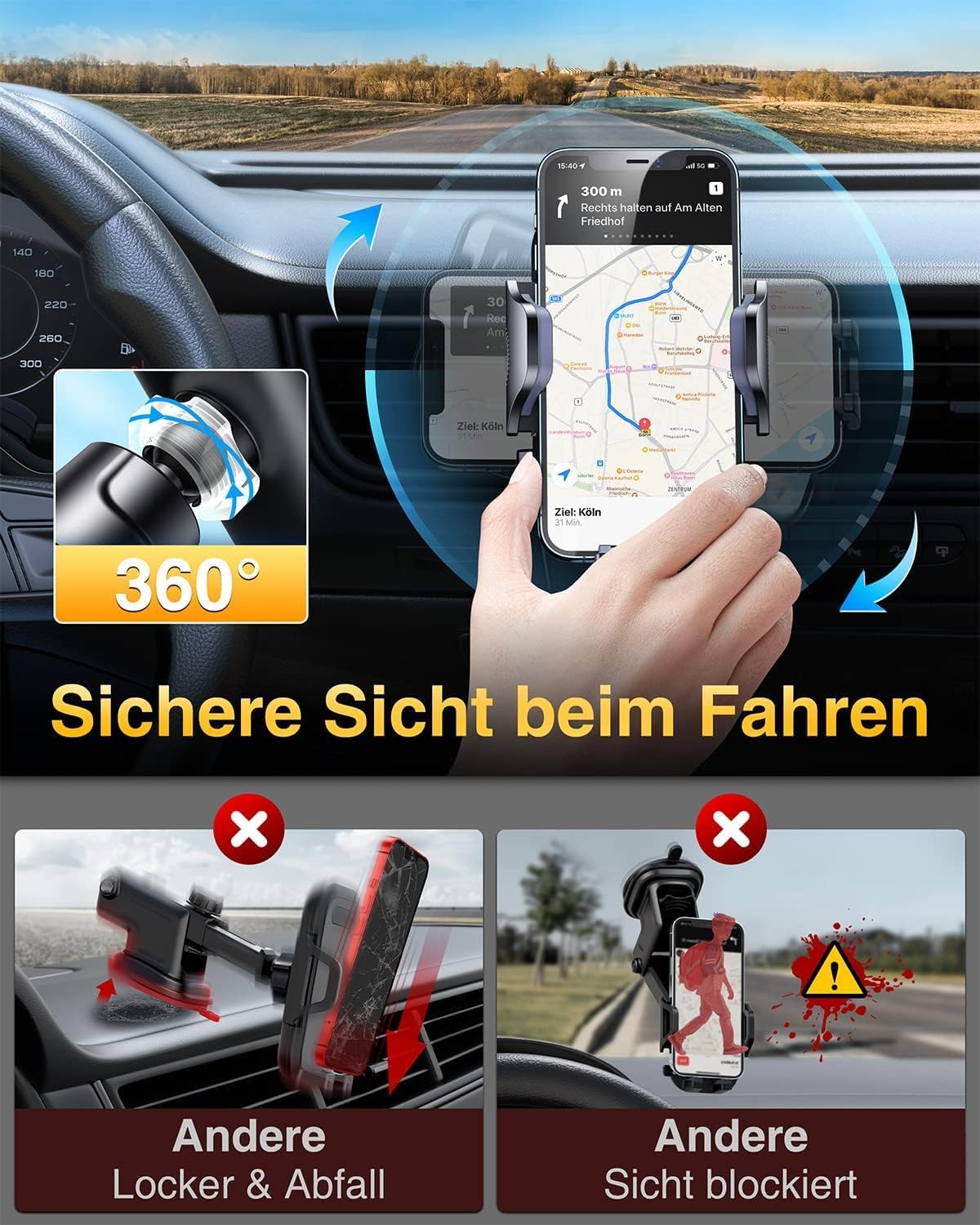 Thumbnail 4 de VANMASS 2026 Militärische Handyhalterung Auto