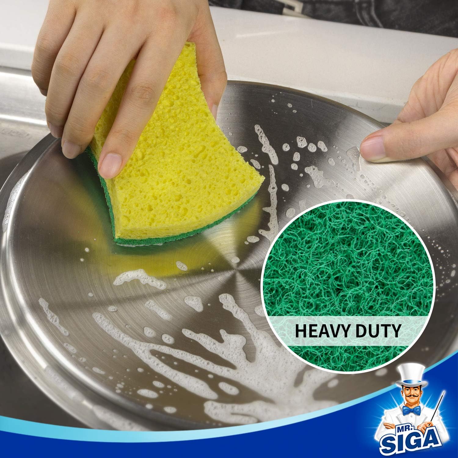 Thumbnail 2 de MR.SIGA Heavy Duty Cellulose Scrub Sponge