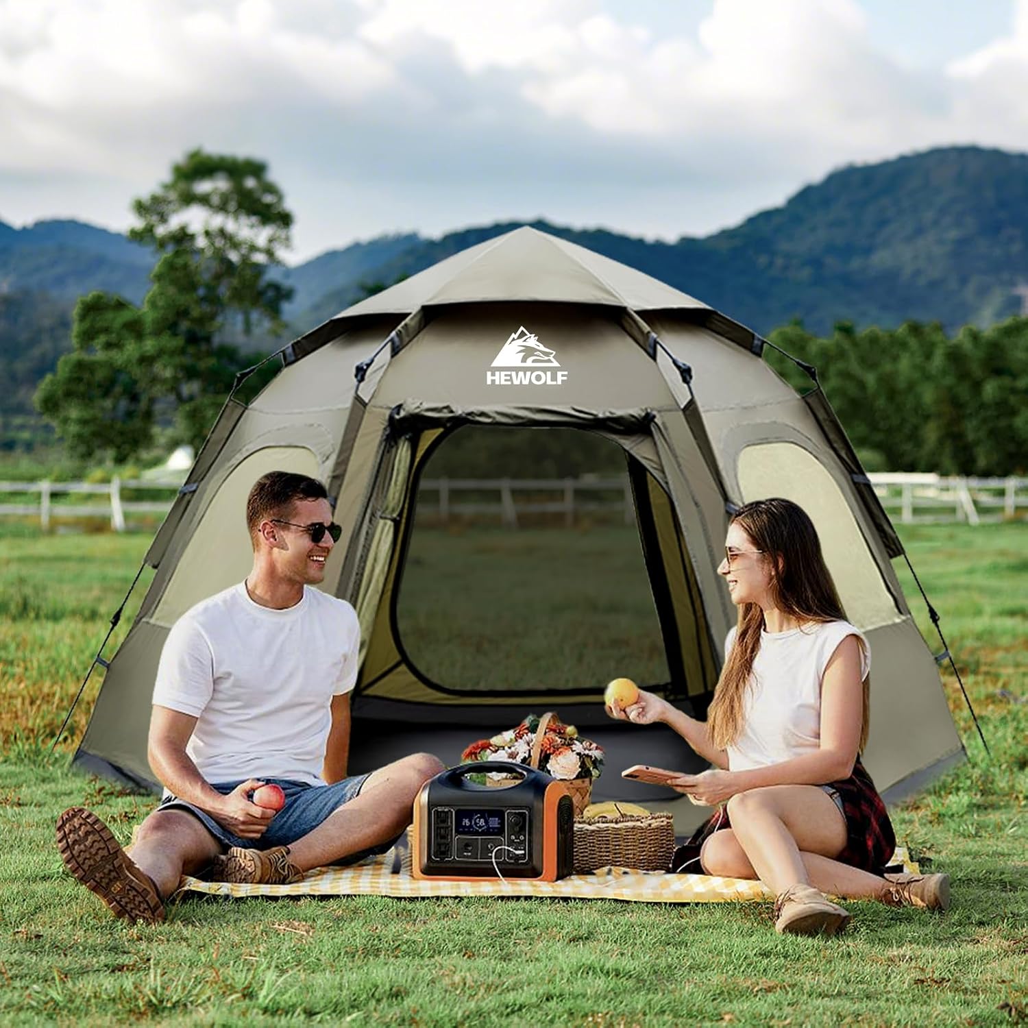 Thumbnail 6 de Hewolf 2/3/4 Person Camping Tent — Instant Pop Up, Waterproof 4500mm, 2 Doors