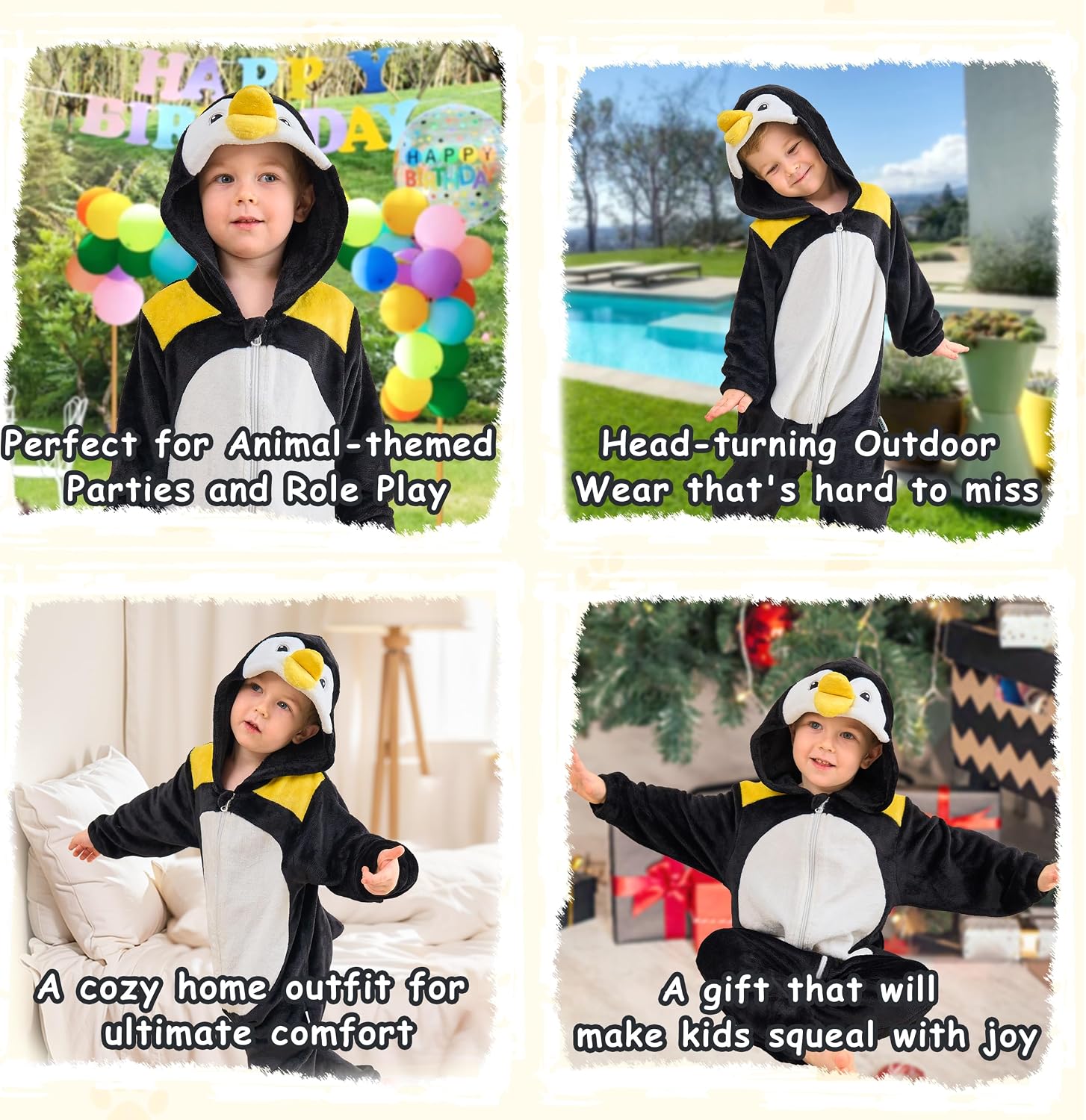 Detalle 2 de LOLANTA Costume Pinguino per Bambino 1-5 anni 🐧