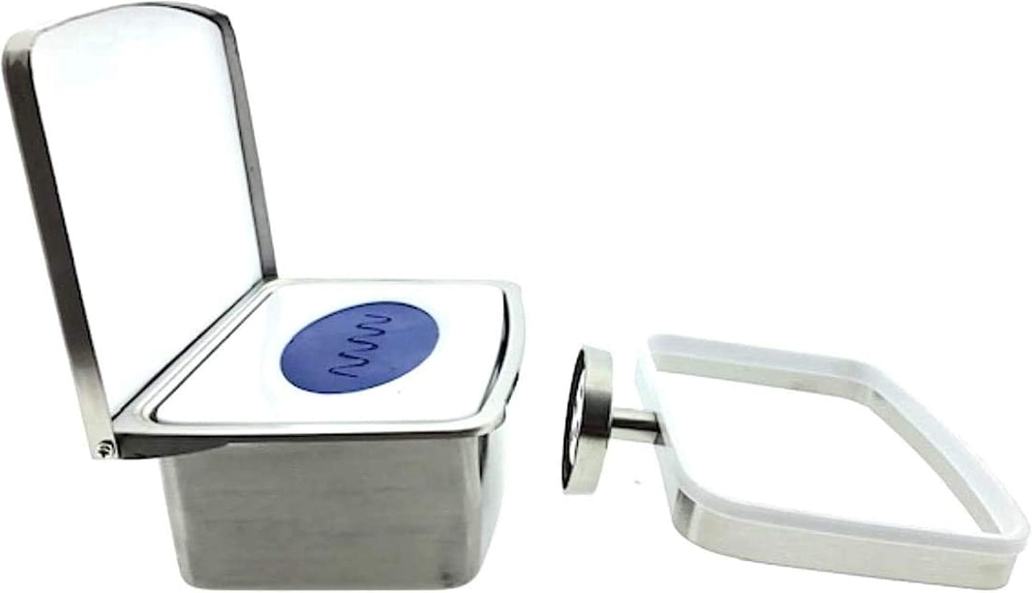 Detalle de RB&G Premium Feuchttücherbox aus Edelstahl – stilvoll, langlebig und unkompliziert zu montieren