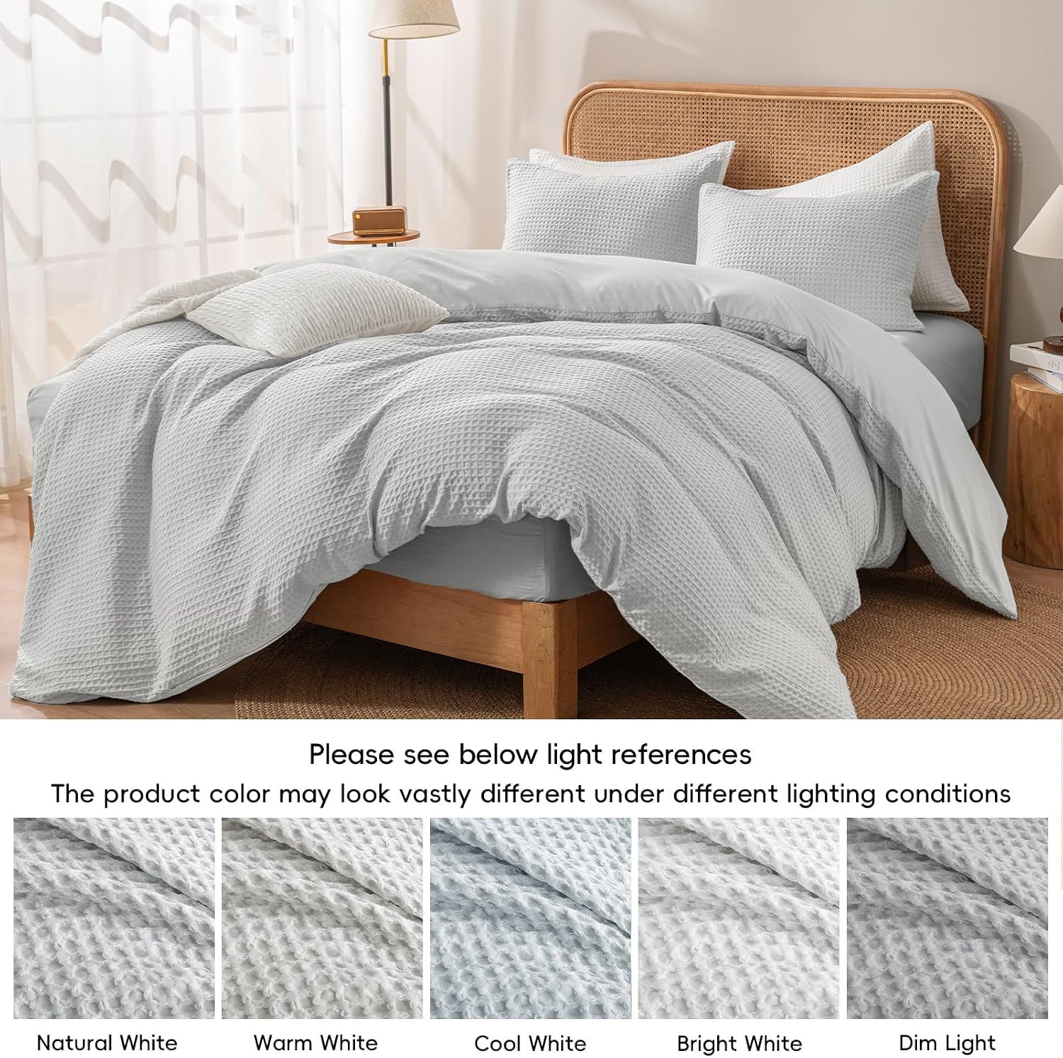 Thumbnail 6 de PHF Waffle Duvet Cover Twin/Twin XL