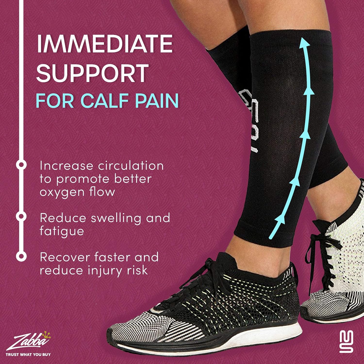 Thumbnail 1 de Calze compressive Modetro Sports per polpacci