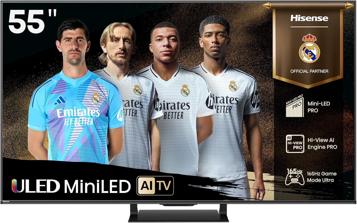 Detalle de Hisense Mini LED 55U7Q Pro 55": mejor visión para cine en casa y juegos sin límites