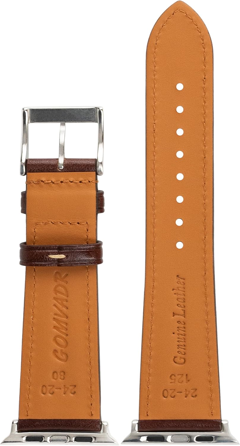 Detalle 2 de Gomvadr leather straps replacement for Apple Watch (42/44/45/49 mm, Ultra & Series)