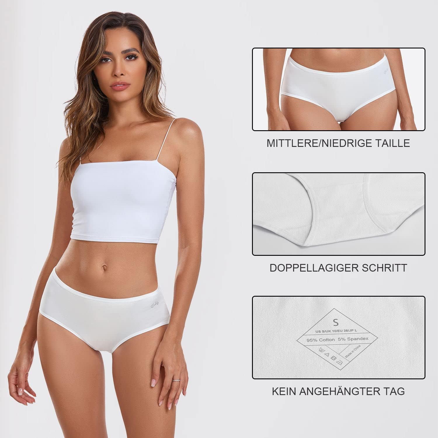 Thumbnail 3 de coskefy Unterhosen Damen 6er Pack Baumwolle