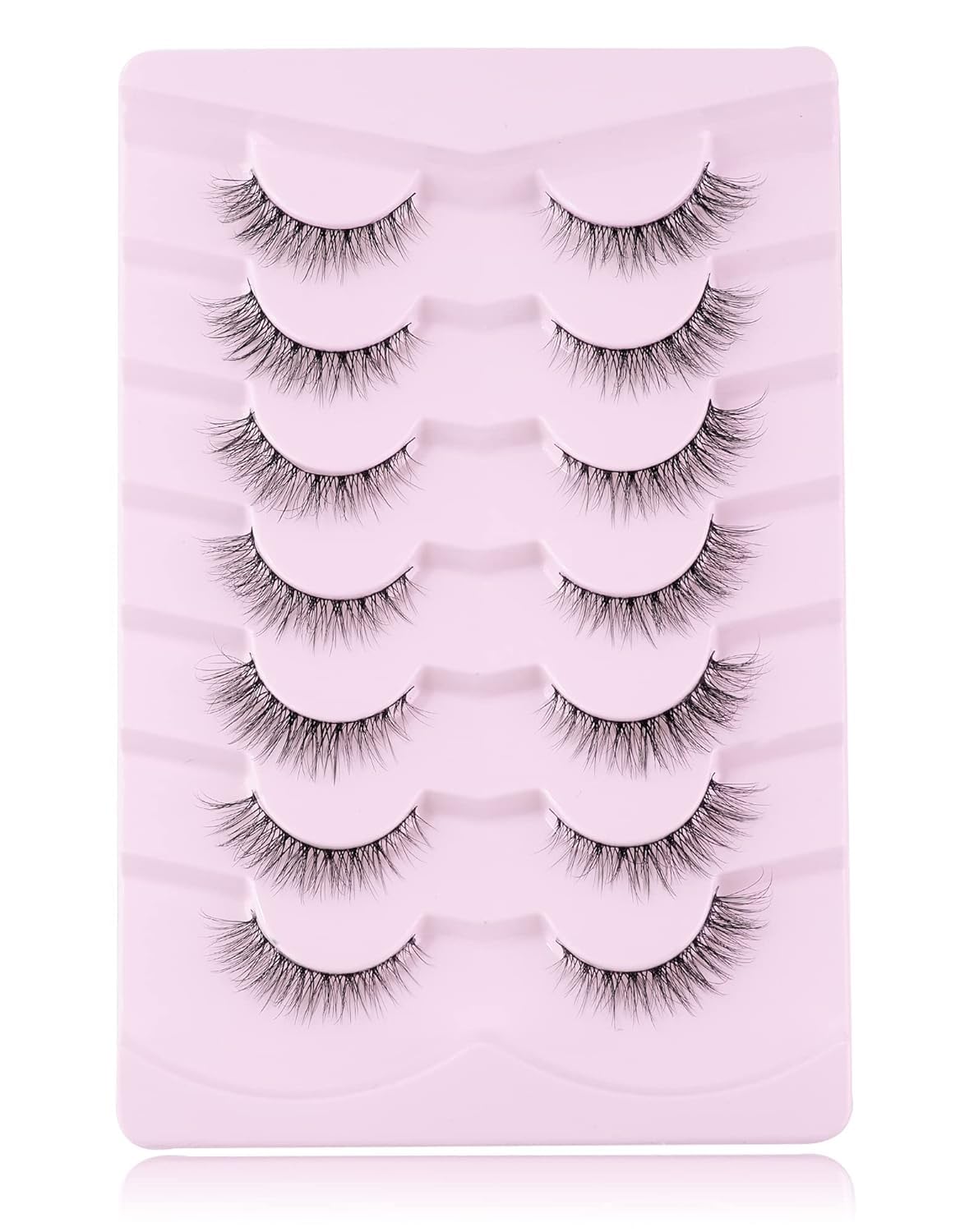 Detalle de Onlyall Wimpern Natürliche Wispy Lashes – 6-13 mm, 7 Paare, D1