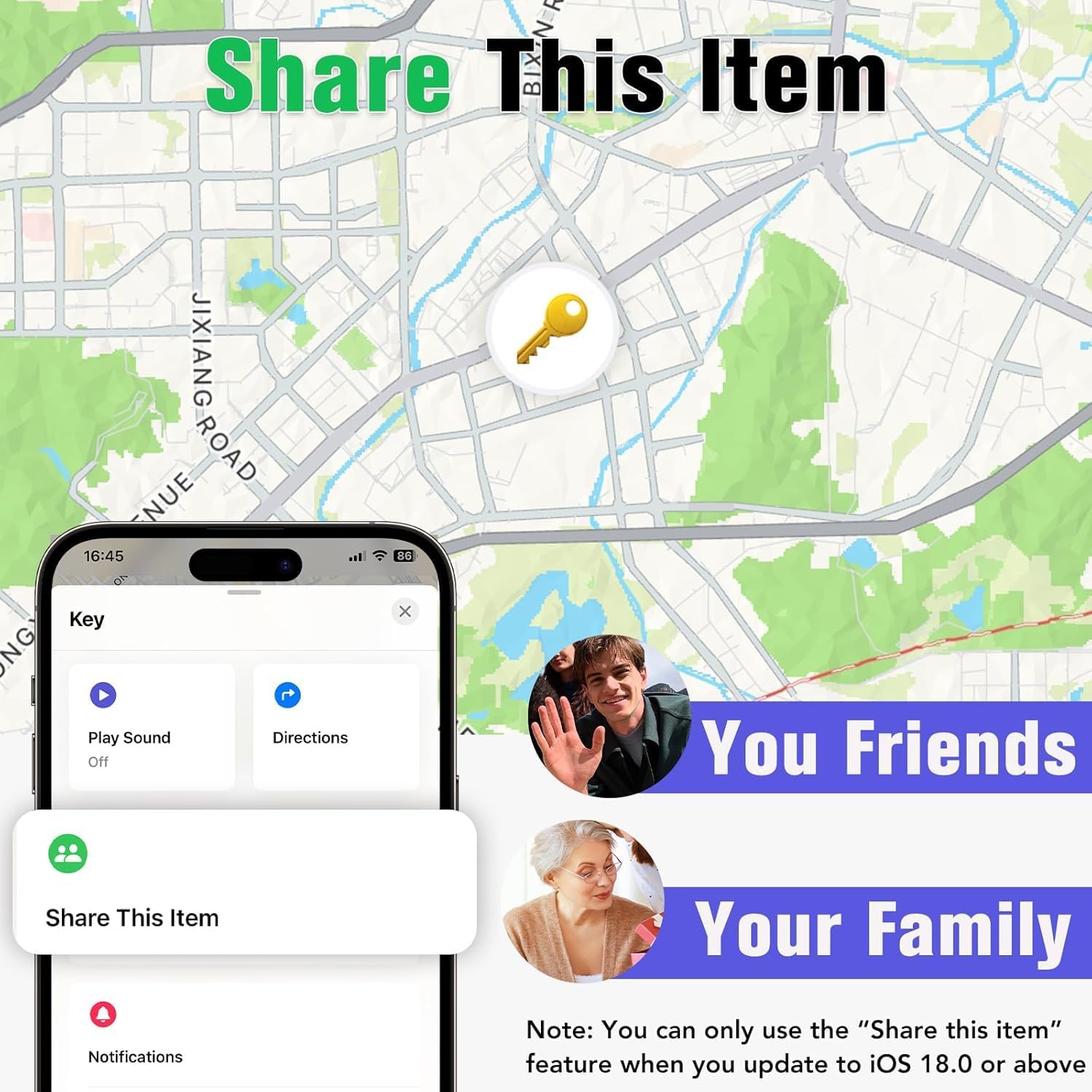 Detalle de Smart Air Traceur Tag – Lot de 4, Localisateur Apple Find My compatible (iOS 18+), IP68, batterie remplaçable