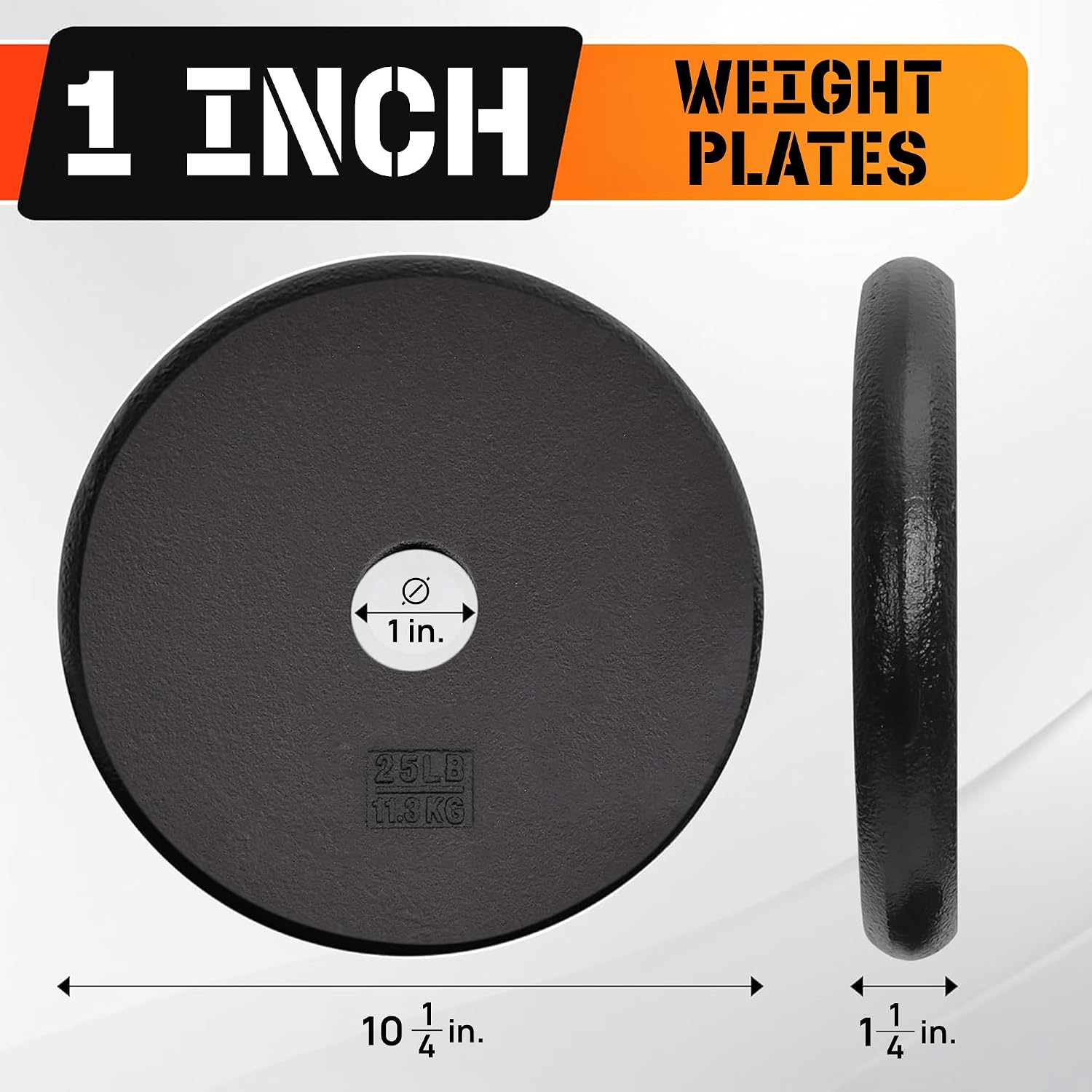 Detalle 2 de Yes4All Cast Iron Weight Plates, 1-Inch