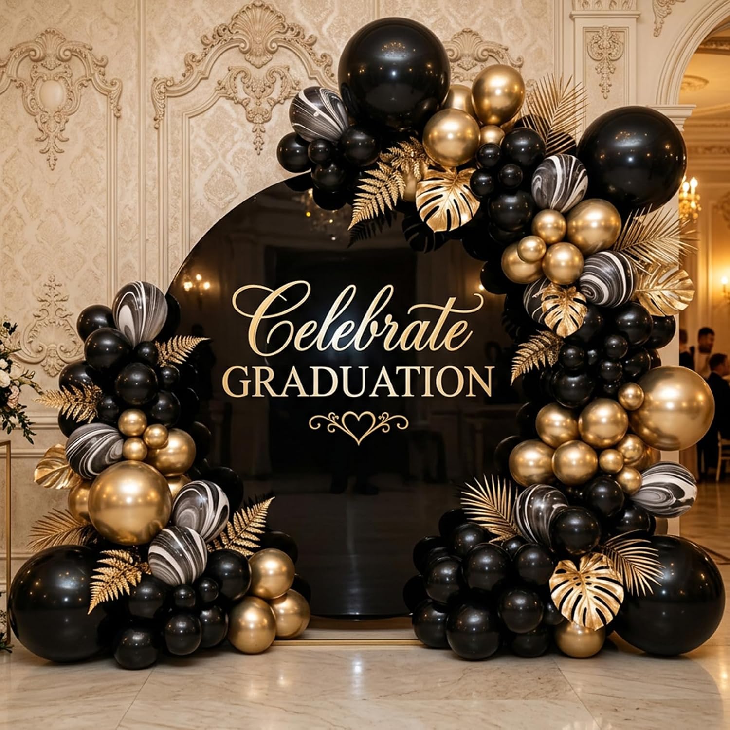 Detalle 2 de RUBFAC 129 Gold Latex Balloons 18โ5 in ๐