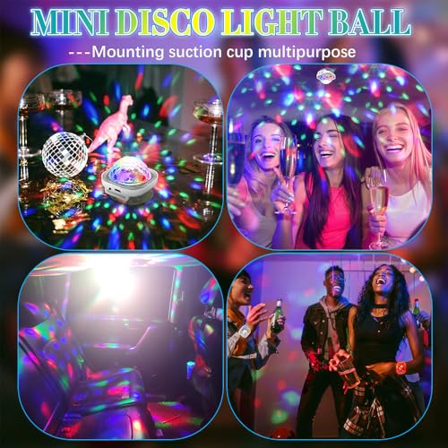 Thumbnail 6 de RIRIDAMAI Discokugel Armband Partylicht – 4er Set Musikgesteuert, USB-Aufladung, Saugnapf