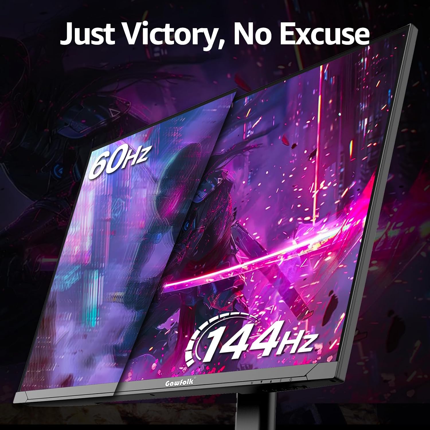 Detalle de Gawfolk 27 inch 4K gaming monitor (UHD 3840 x 2160), 144Hz IPS with height adjustment