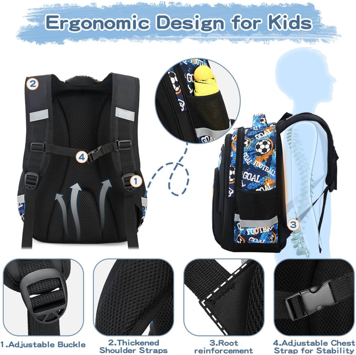 Thumbnail 5 de Zaino per bambini per ragazze 40,6 cm – Borsa scolastica resistente e confortevole