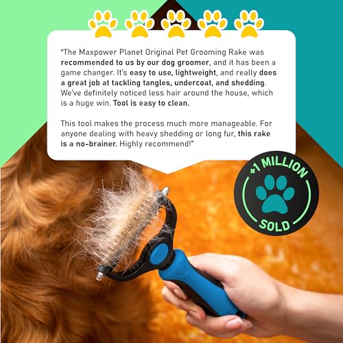 Thumbnail 8 de Maxpower Planet Dog Grooming Rake: Dual-Sided Deshedding Undercoat Brush for Dogs & Cats
