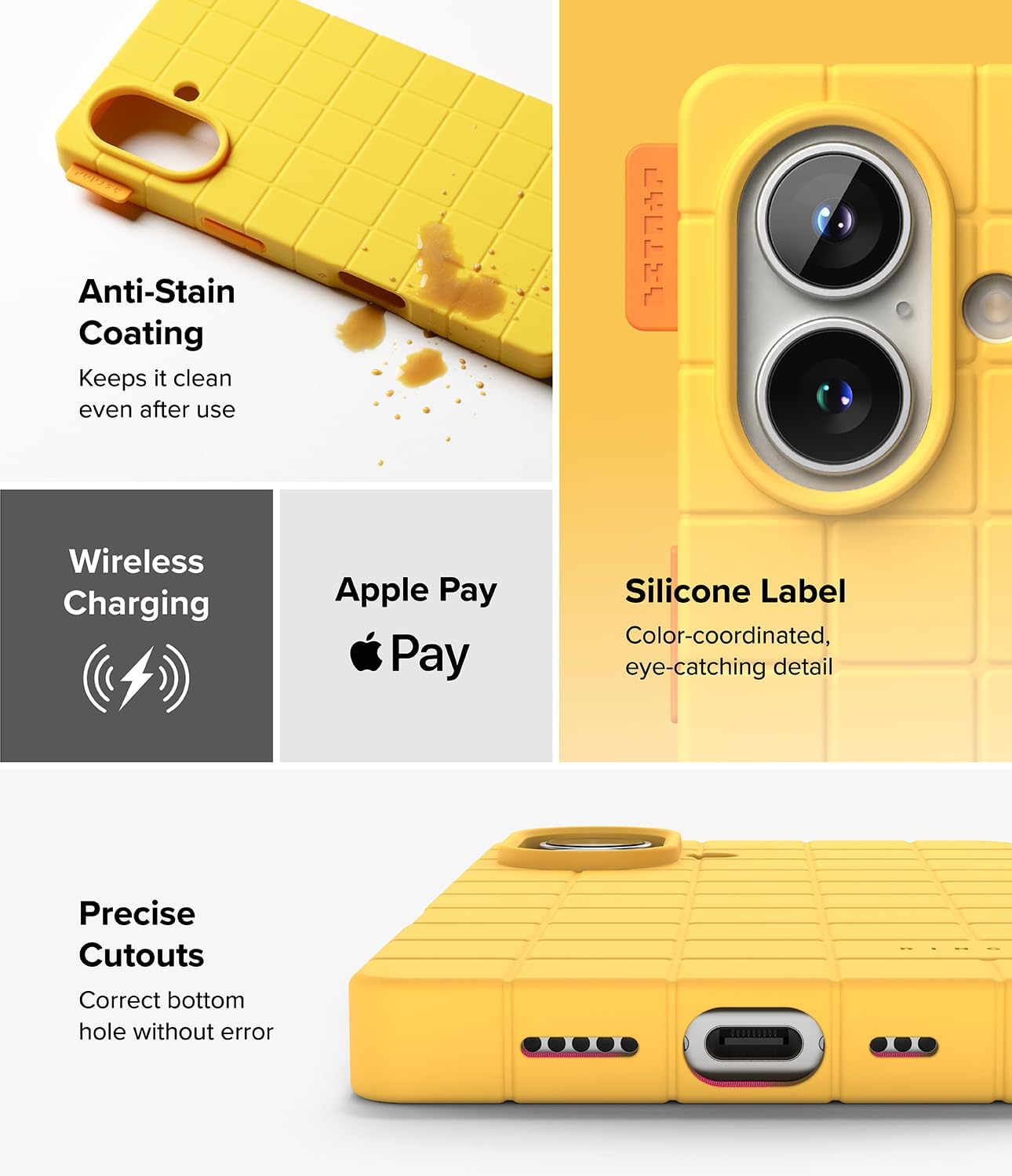 Thumbnail 6 de Ringke Bitmap Silicone Magnetic Case for iPhone 16 – Yellow