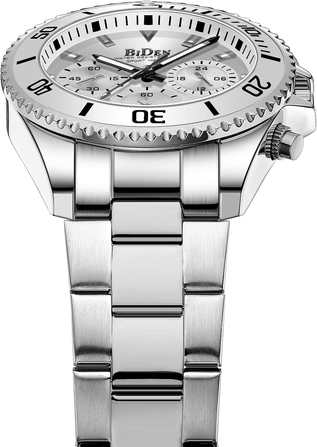 Thumbnail 2 de HANPOSH Herren Chronograph Uhr mit Datum – Quarz, Edelstahl, wasserdicht (30 ATM)