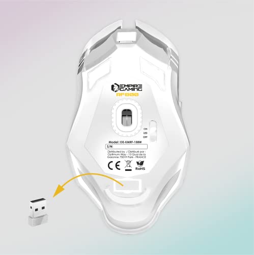 Thumbnail 3 de EMPIRE GAMING Armor RF800 pack inalámbrico 2,4 GHz (teclado QWERTY ES + ratón + alfombrilla) blanco