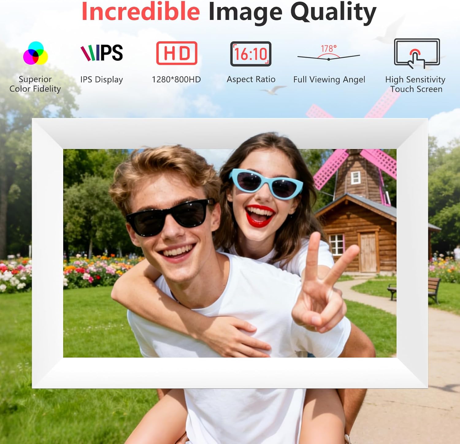 Detalle de Hesmor 64GB Frameo 10.1-Inch WiFi Digital Photo Frame