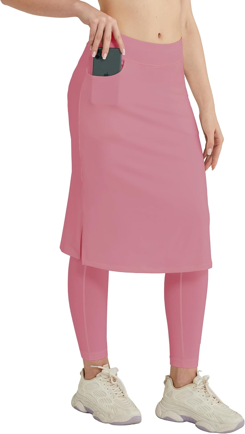 Thumbnail 6 de HOKOYI Women's Modest Long Skirt with Attached Leggings — Midi Skort with Pockets