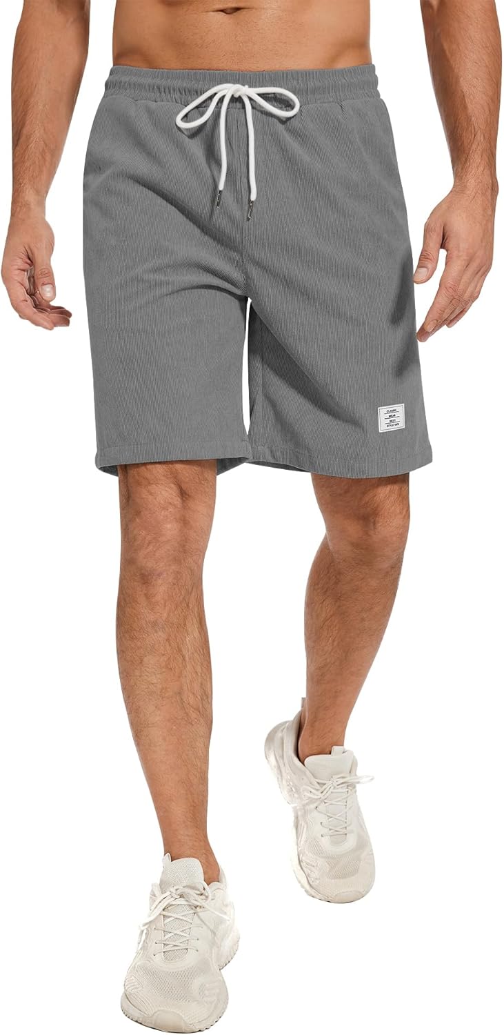 Thumbnail 2 de LVCBL Herren Shorts aus Corduroy mit Kordelbund – kurze Sommerhose mit Taschen