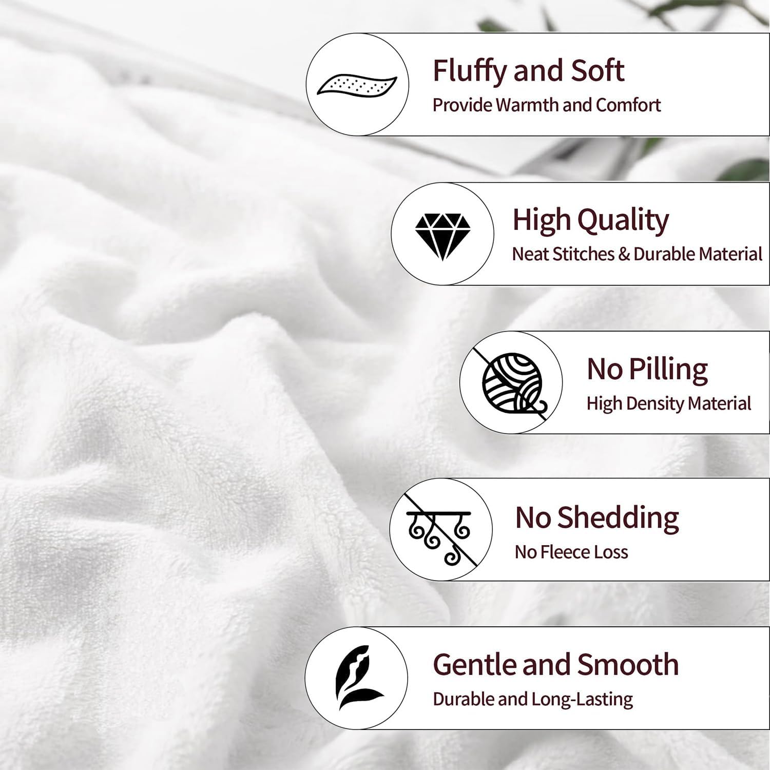Detalle de Aleture Soft Throw Blanket 60" x 50" – Birthday Gift for Women