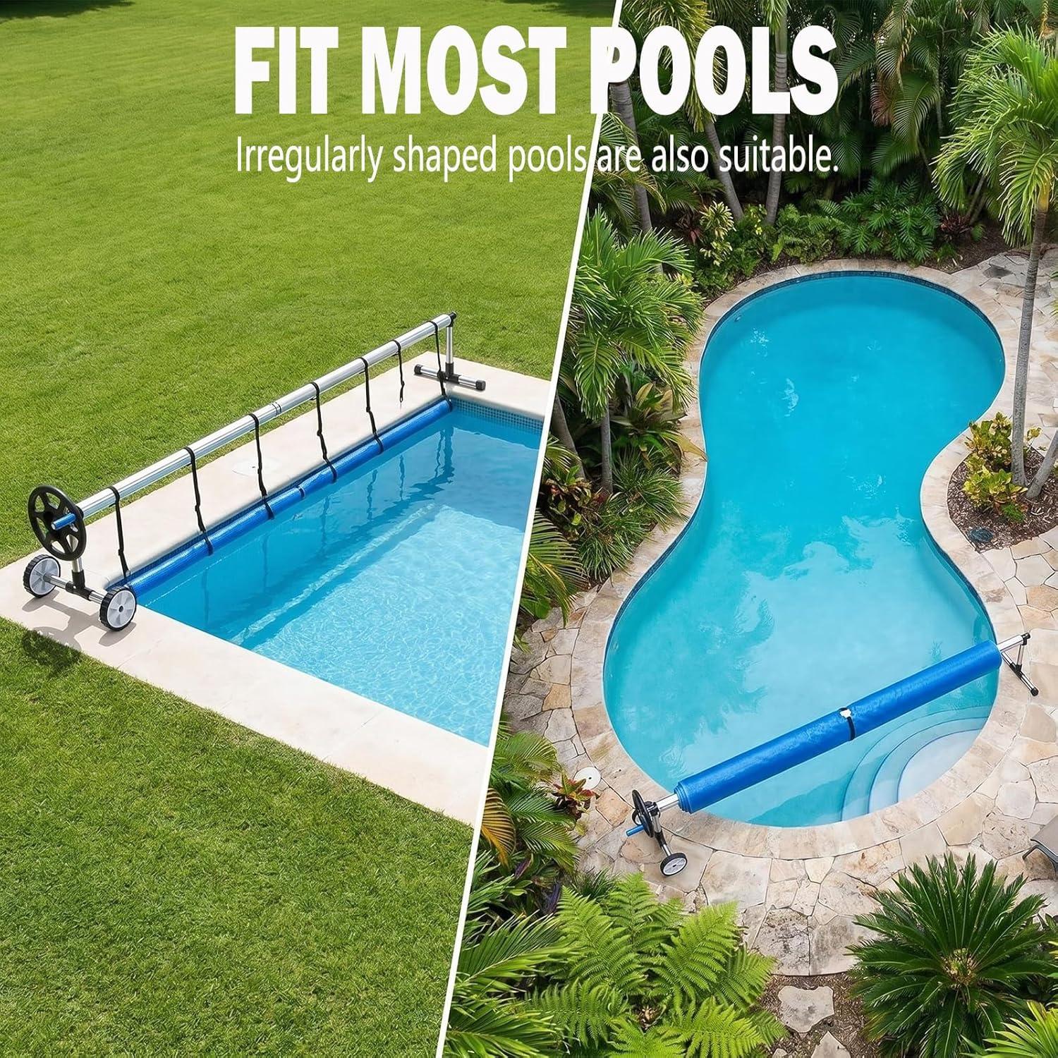Thumbnail 6 de Lerphado CA-14/18 14 FT Pool Cover Reel, Adjustable Frame, Locking Wheels
