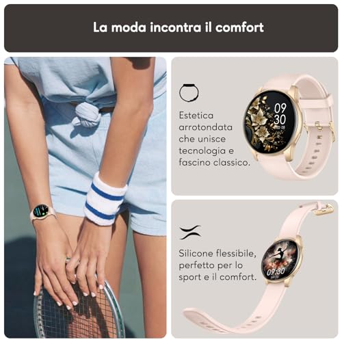 Thumbnail 1 de AcclaFit Smartwatch Uomo Donna con Chiamate Bluetooth e Schermo 1,38" – 147+ Modalità Sportive, IP68, SpO2 e Sonno