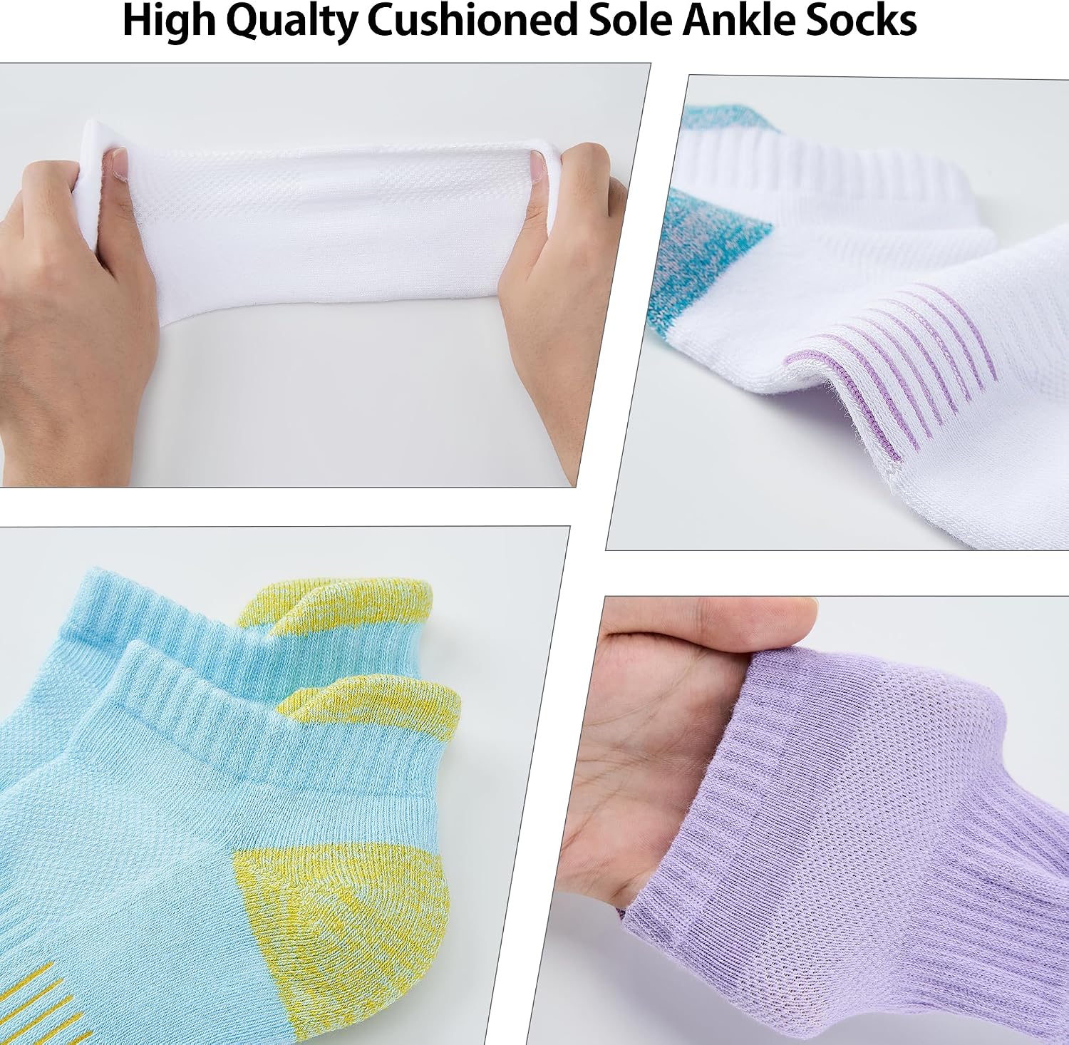Detalle 2 de ATBITER Women's Ankle Socks, 6 Pairs